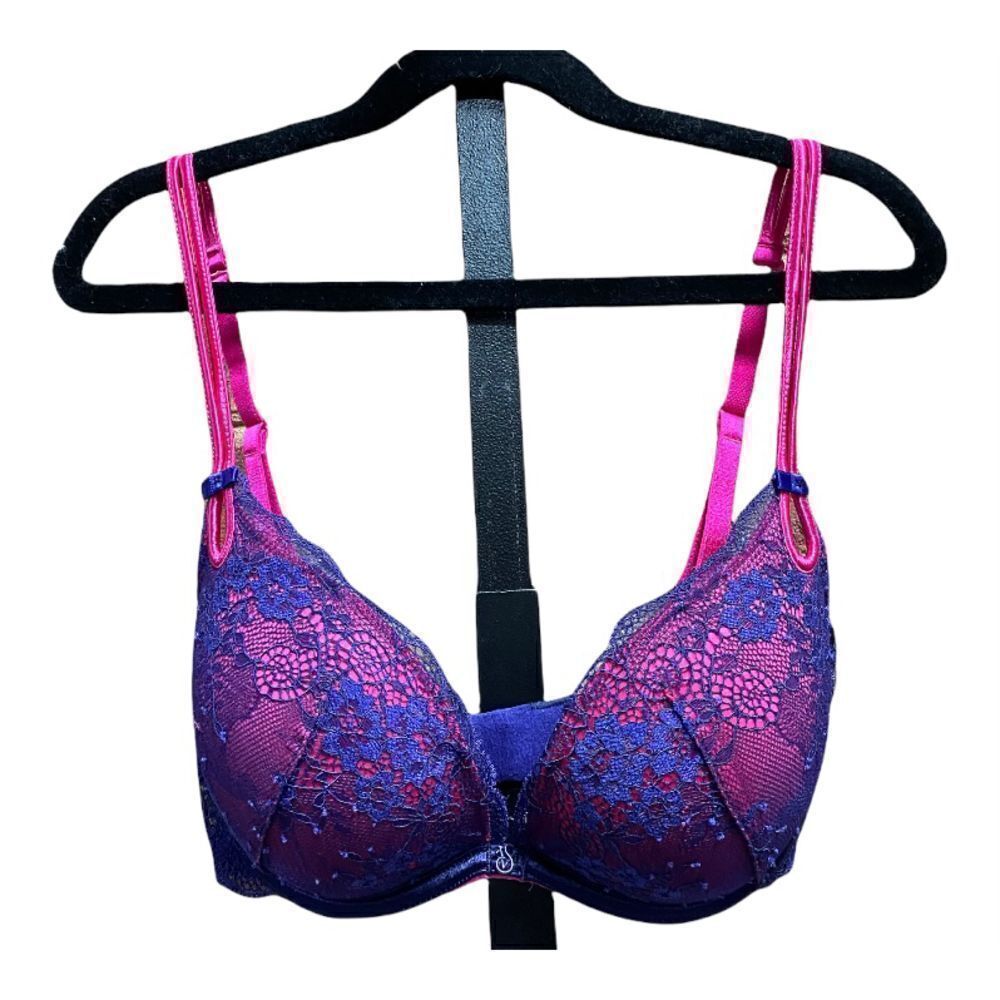 Victoria’s Secret Sexy Little Things Purple & Pink Lace Push Up Bra NWOT